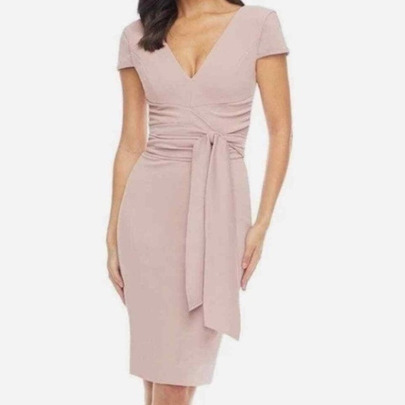 dana wrap waist cocktail dress dress the population Dana Wrap Waist Cocktail Dress (Women)